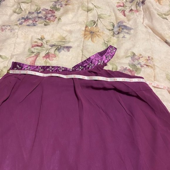 Purple/Mauve Off Shoulder Sheer Dress Size S - Picture 5 of 7